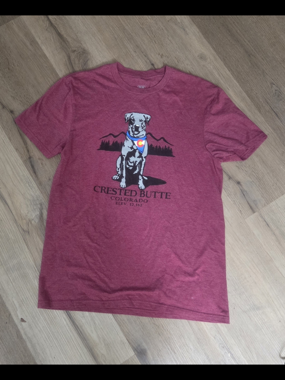 Crested Butte Colorado Red Dog Graphic Tee ~ Never Worn SZ M bin Y